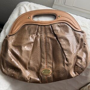 Boho Nine West Elegant Brown faux  Leather Handbag